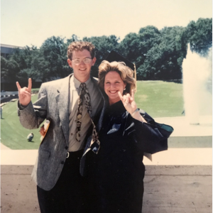 Brené after her graduation from UT with Steve.