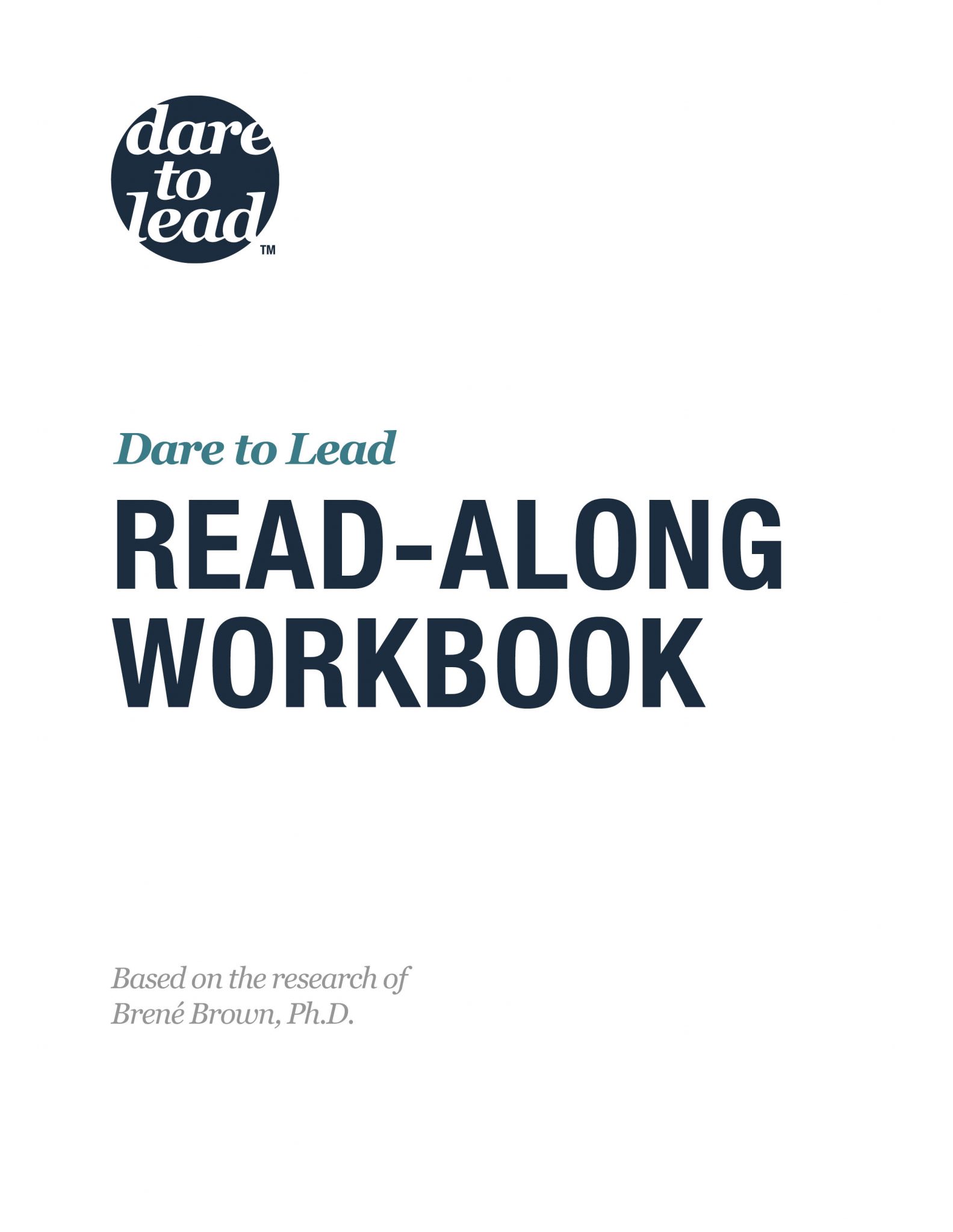 Dare To Lead Read-Along Workbook - Brené Brown