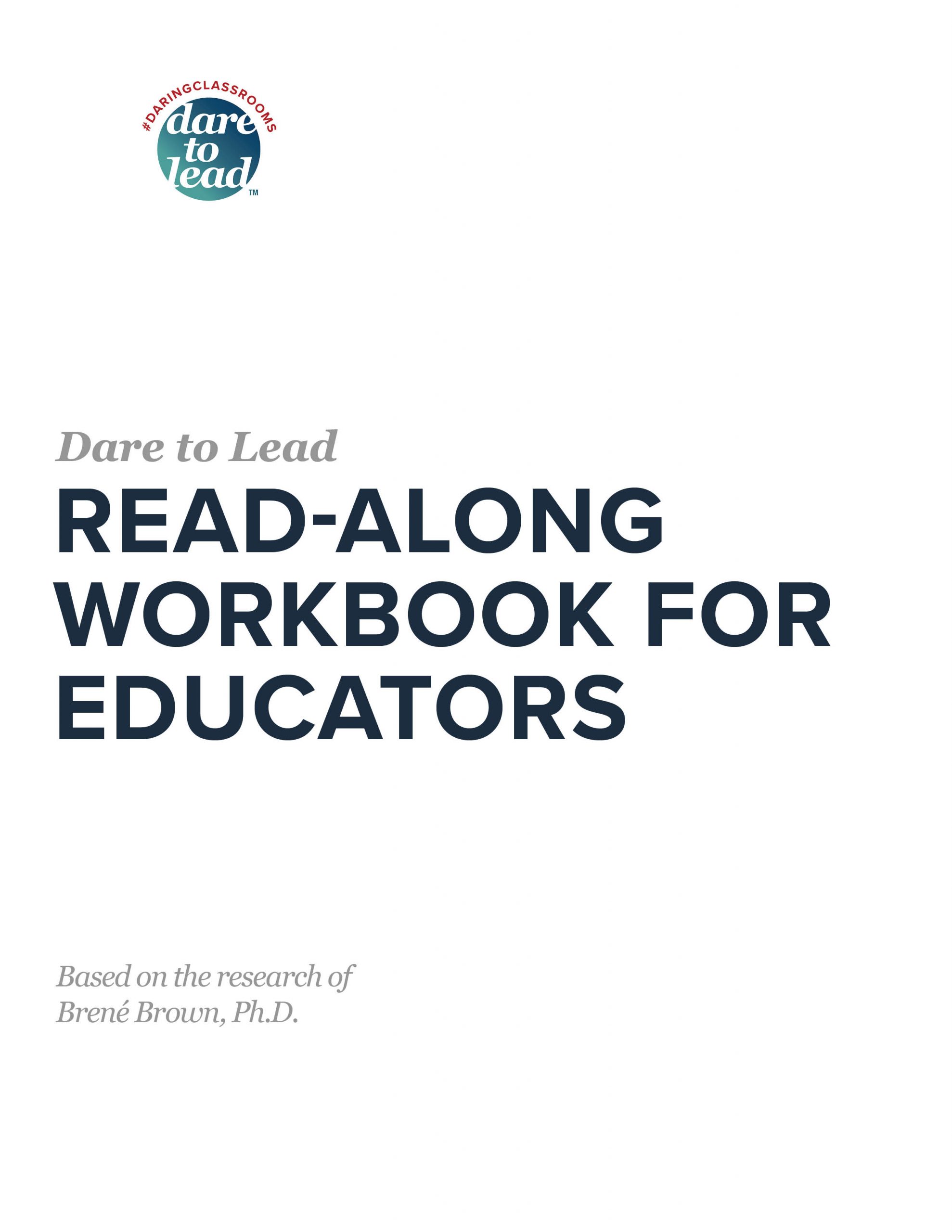 Dare to Lead Read Along Workbook for Educators