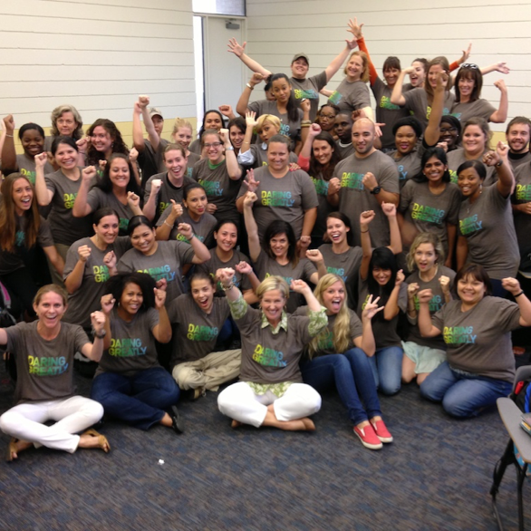 Group photo with Daring Greatly shirts on celebrating the books release.