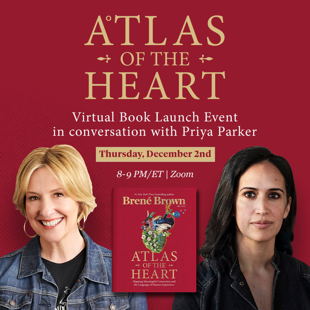 Atlas of the Heart Virtual Event announcement December 2, 8-9pm ET on Zoom