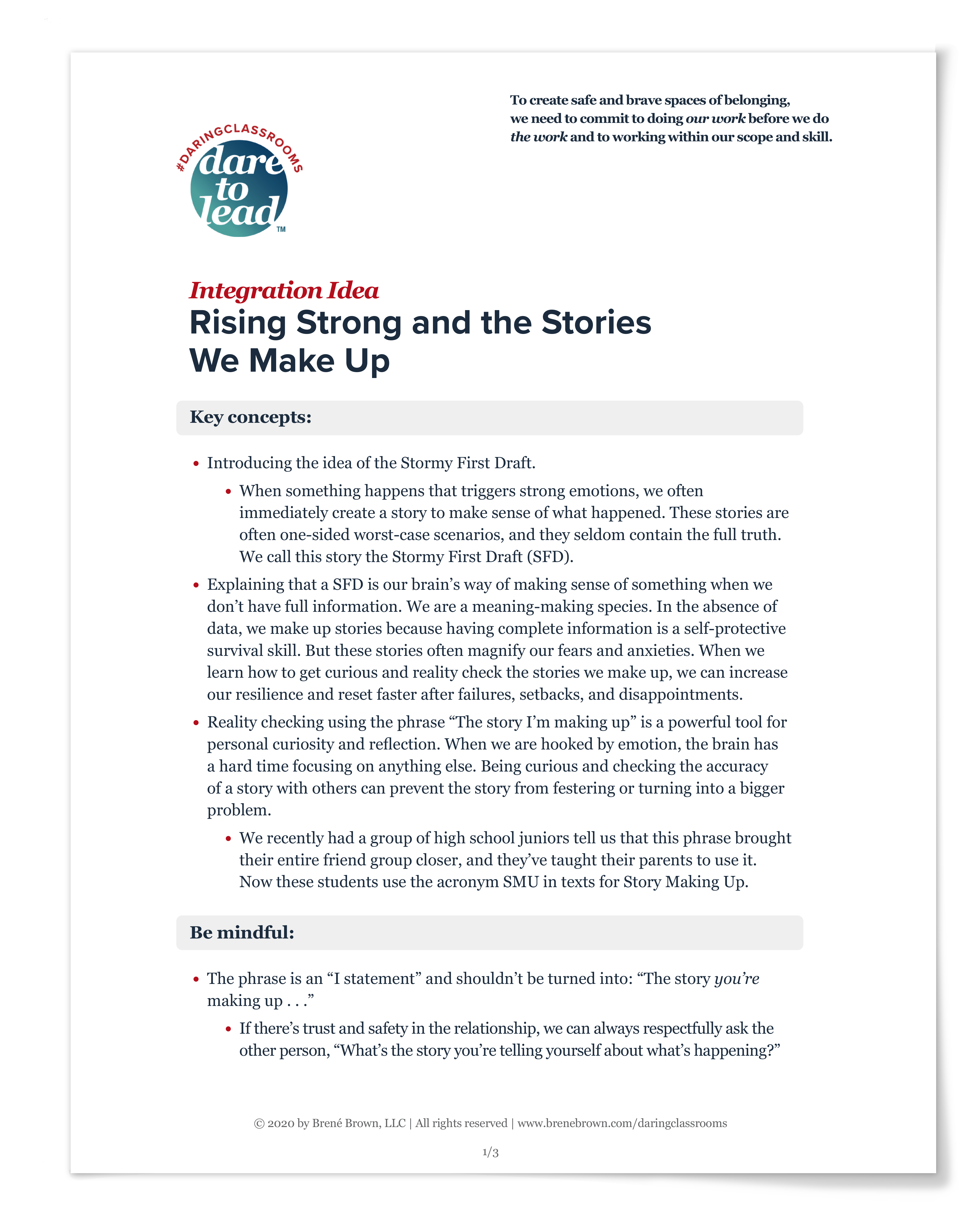 Rising Strong and the Stories We Make Up for Daring Classrooms