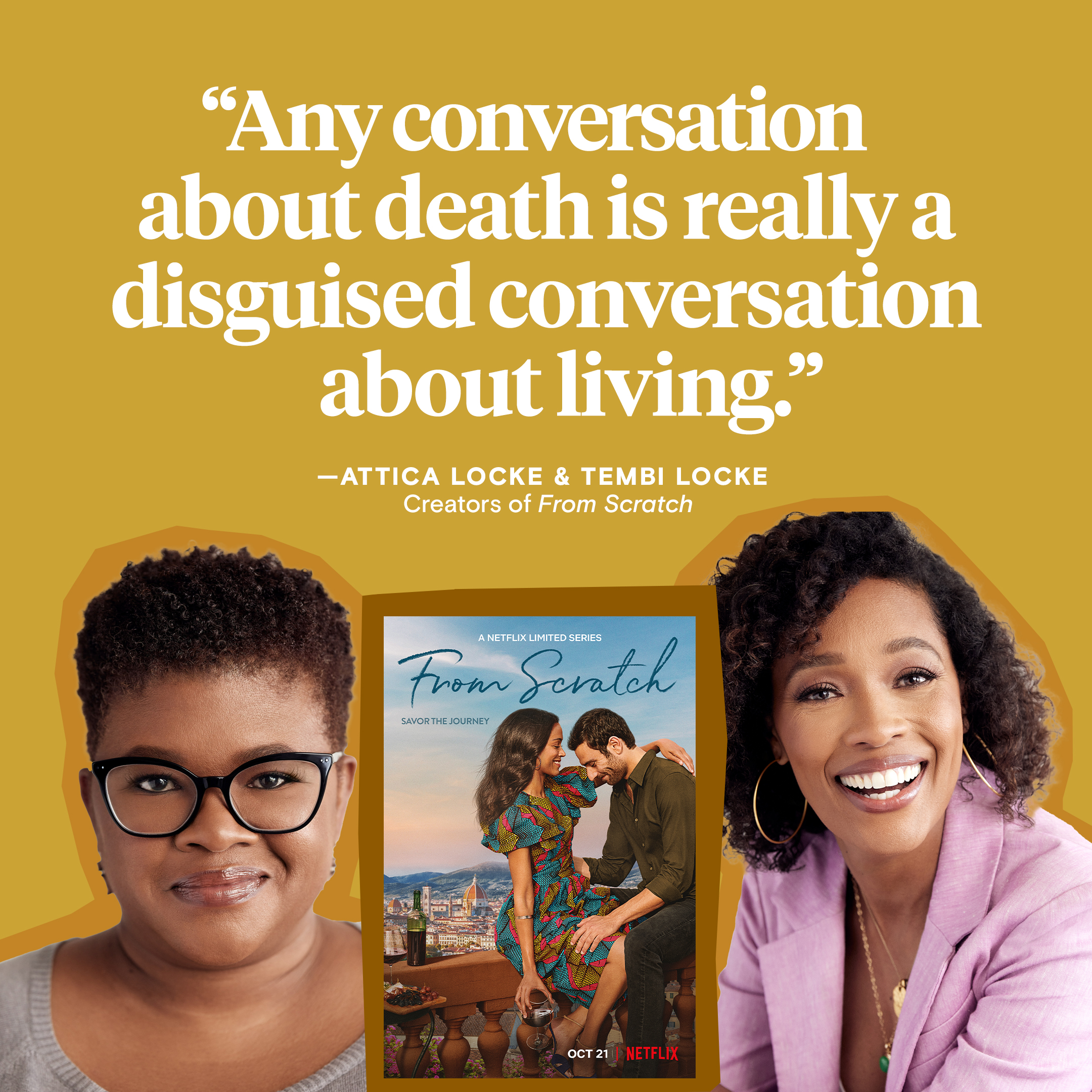 A quote from Tembi Locke, from the Unlocking Us podcast with Brené Brown: Any conversation about death is really a disguised conversation about living.