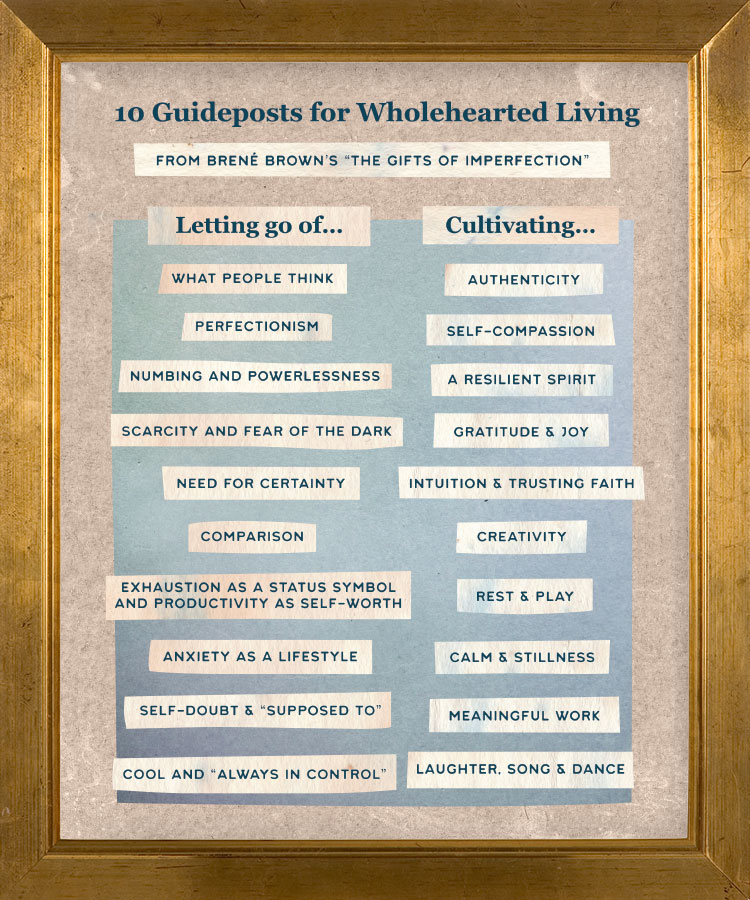 10 Guideposts for Wholehearted Living Created by Andrea Pippins