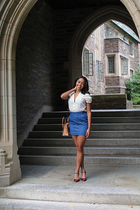 Hailey in front of Princeton University