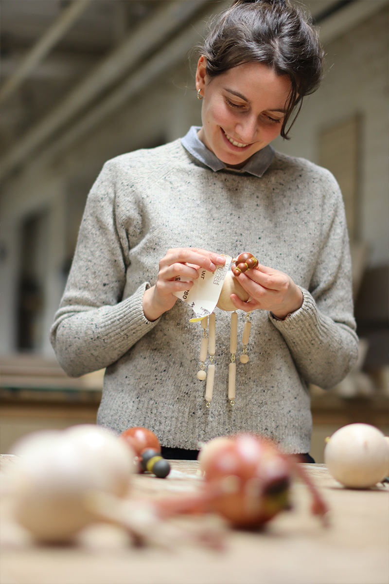 Katie making puppets at London’s Somerset House