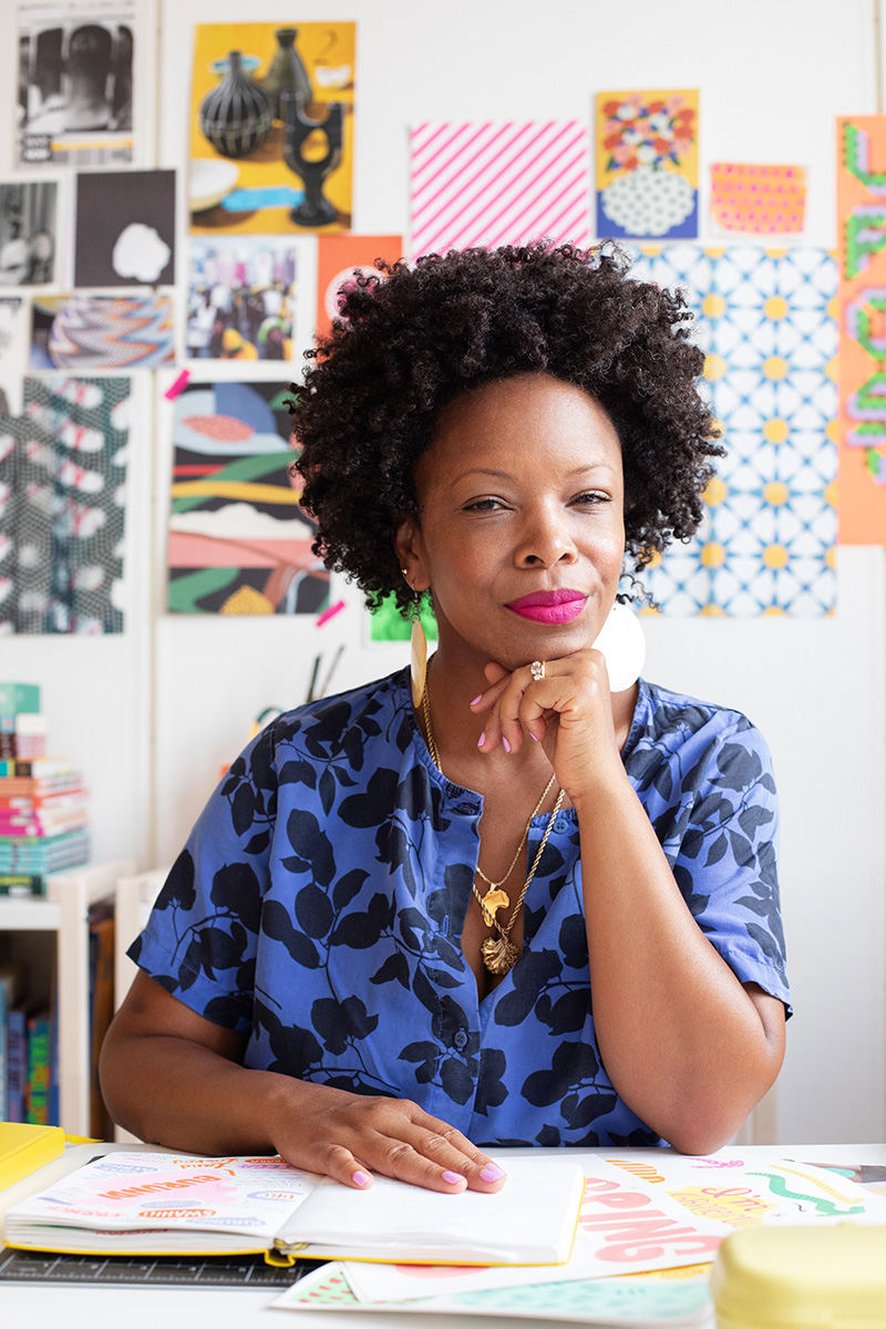 Portrait of Andrea Pippins in her studio