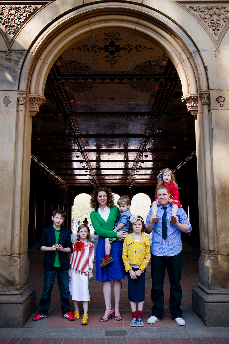 Portrait of Gabrielle and her family, photography by Candice Stringham.