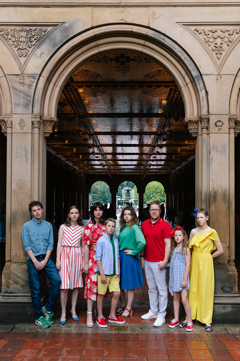 Portrait of Gabrielle and her family, recreated a decade later, photography by Candice Stringham.